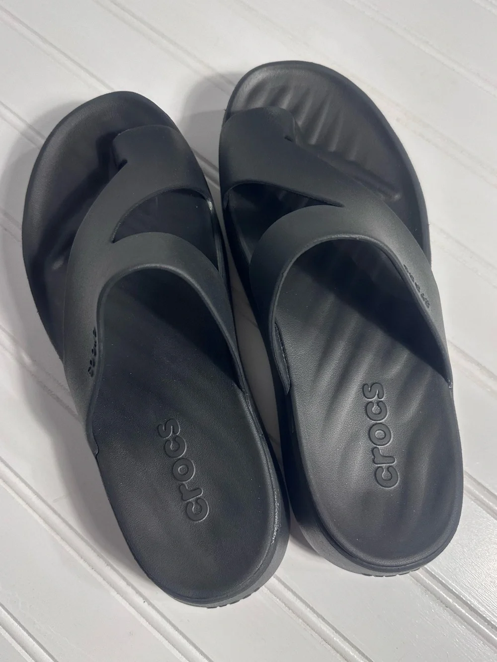 Crocs Getaway Platform Toe Loop sandals women’s 7 black